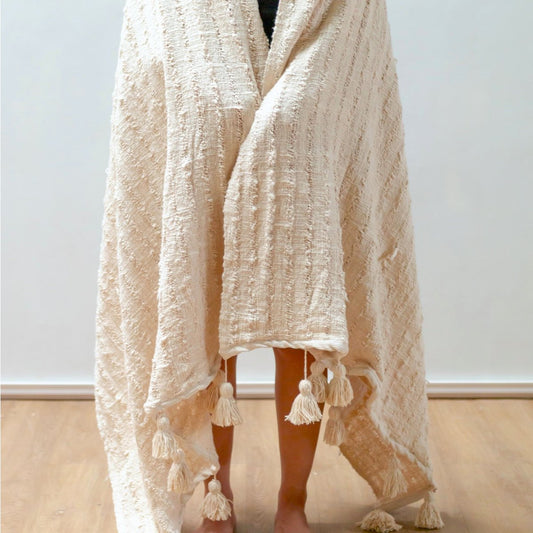 Couverture Boho en coton, couvre-lit, couvre-lit, canapé, 110x200 cm, TENUN, tissé à la main en coton