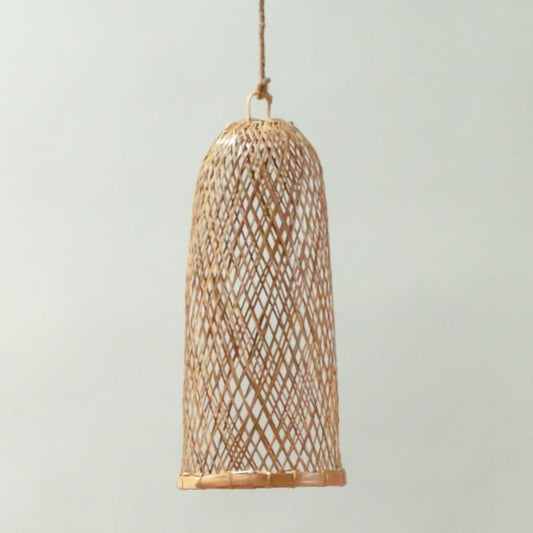 Lampe en bambou | Abat-jour naturel | Plafonnier Tissé CAMAYA
